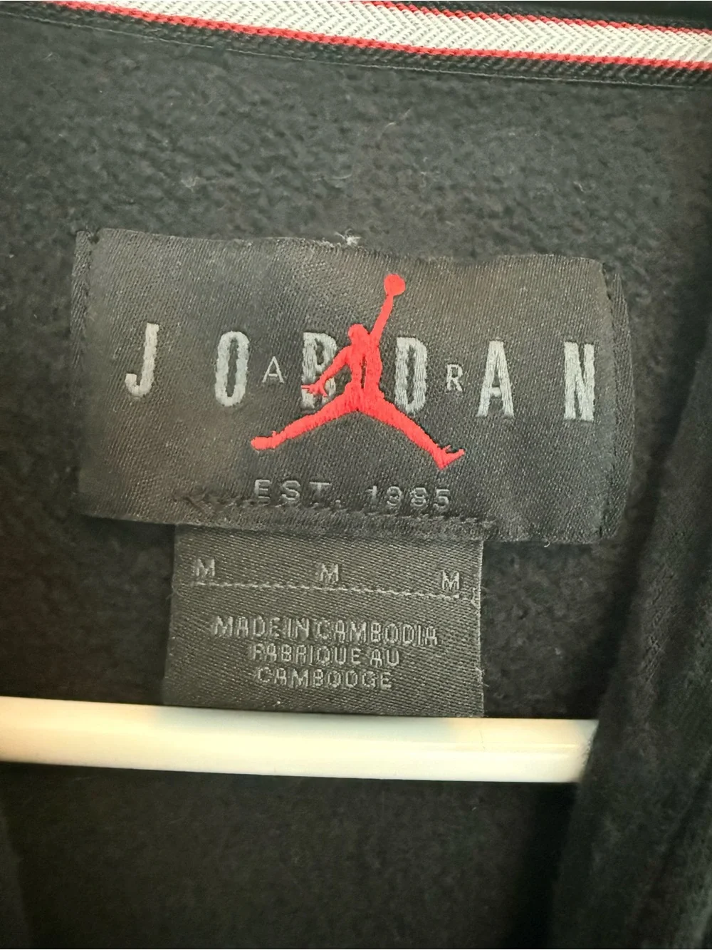 Jordan Black Hoodie with White Jumpman Logo